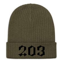 Load image into Gallery viewer, 203 Embroidered Ribbed knit beanie